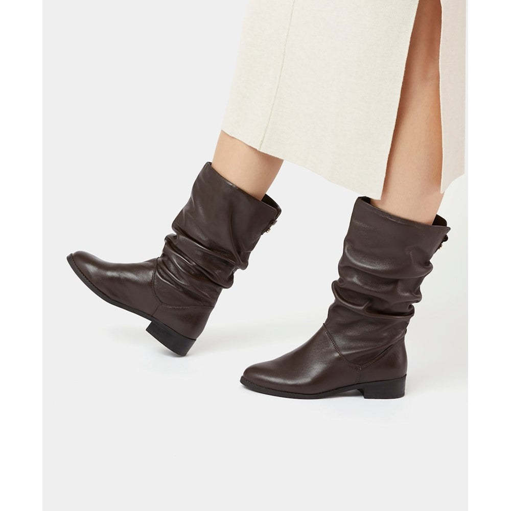 Dune Rosalindas Ruched Calf Boots