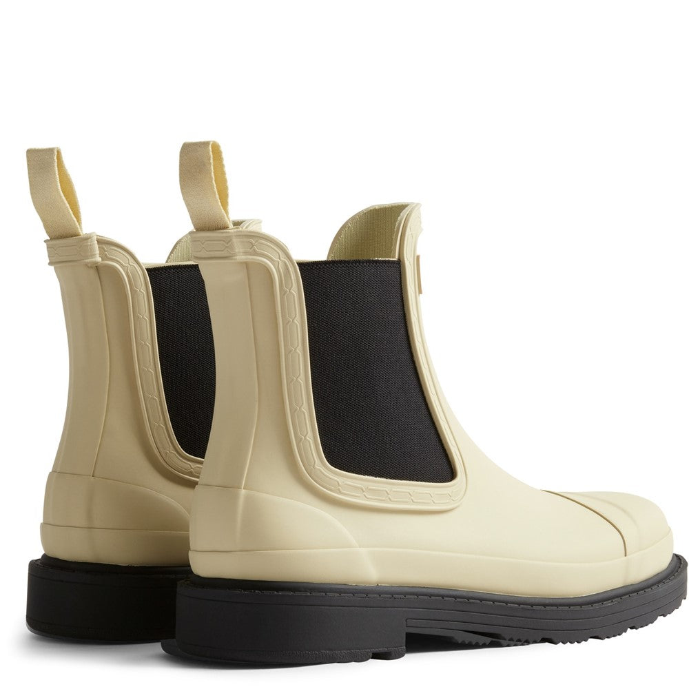 Womens Hunter Commando Chelsea Boots Gravel Black - Brantano