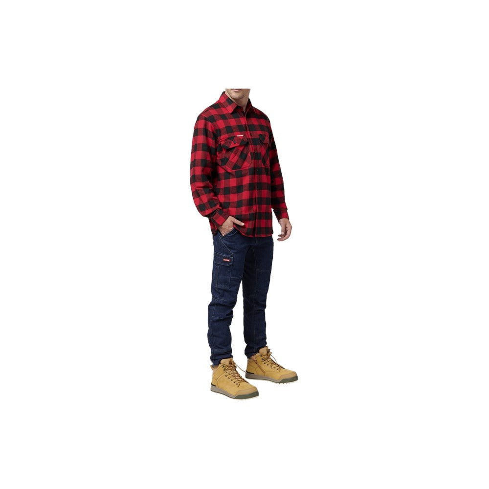 Hard Yakka Long Sleeve Check Flannel Shirt