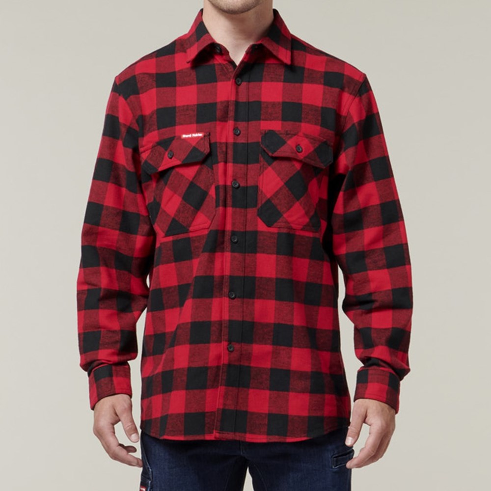 Hard Yakka Long Sleeve Check Flannel Shirt