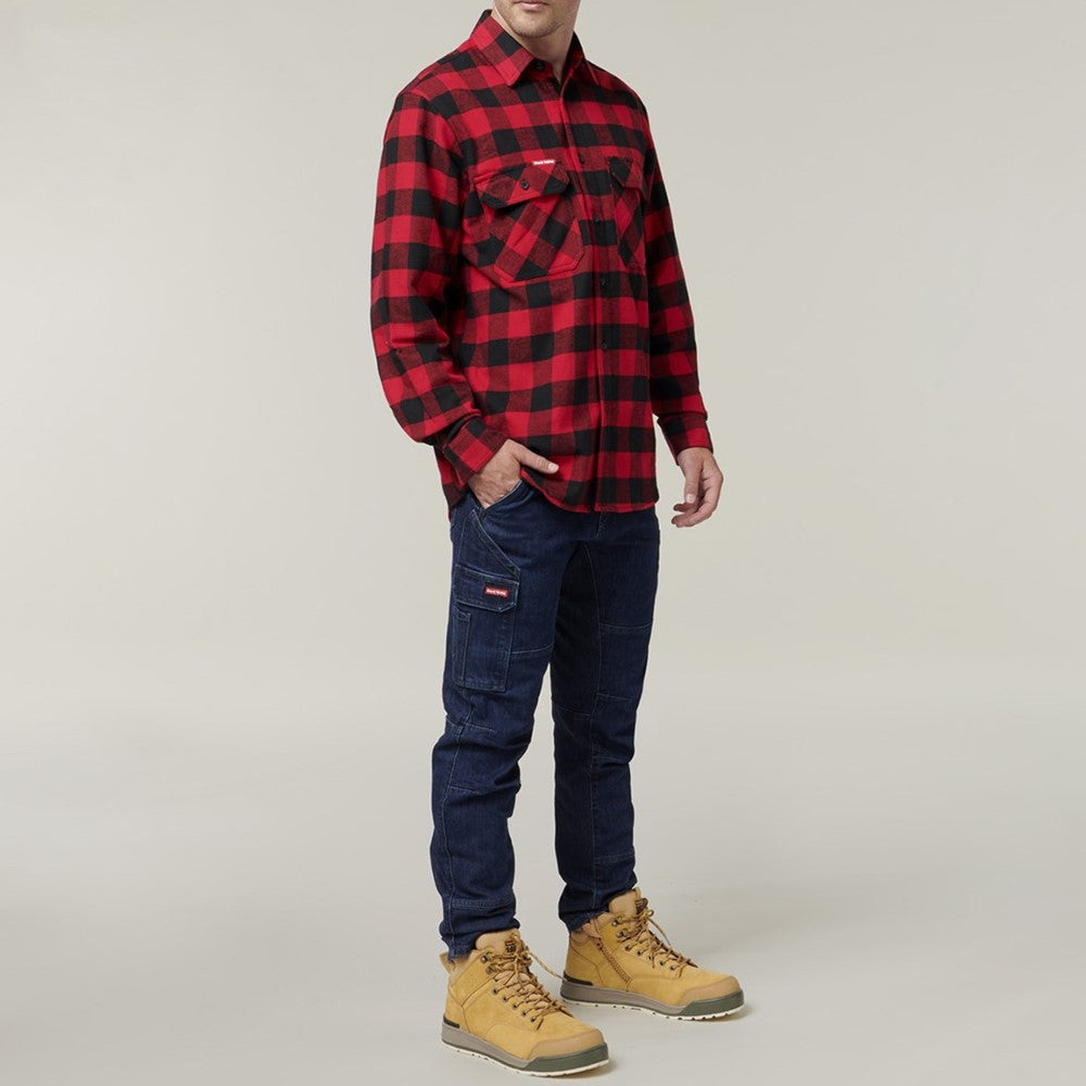 Hard Yakka Long Sleeve Check Flannel Shirt