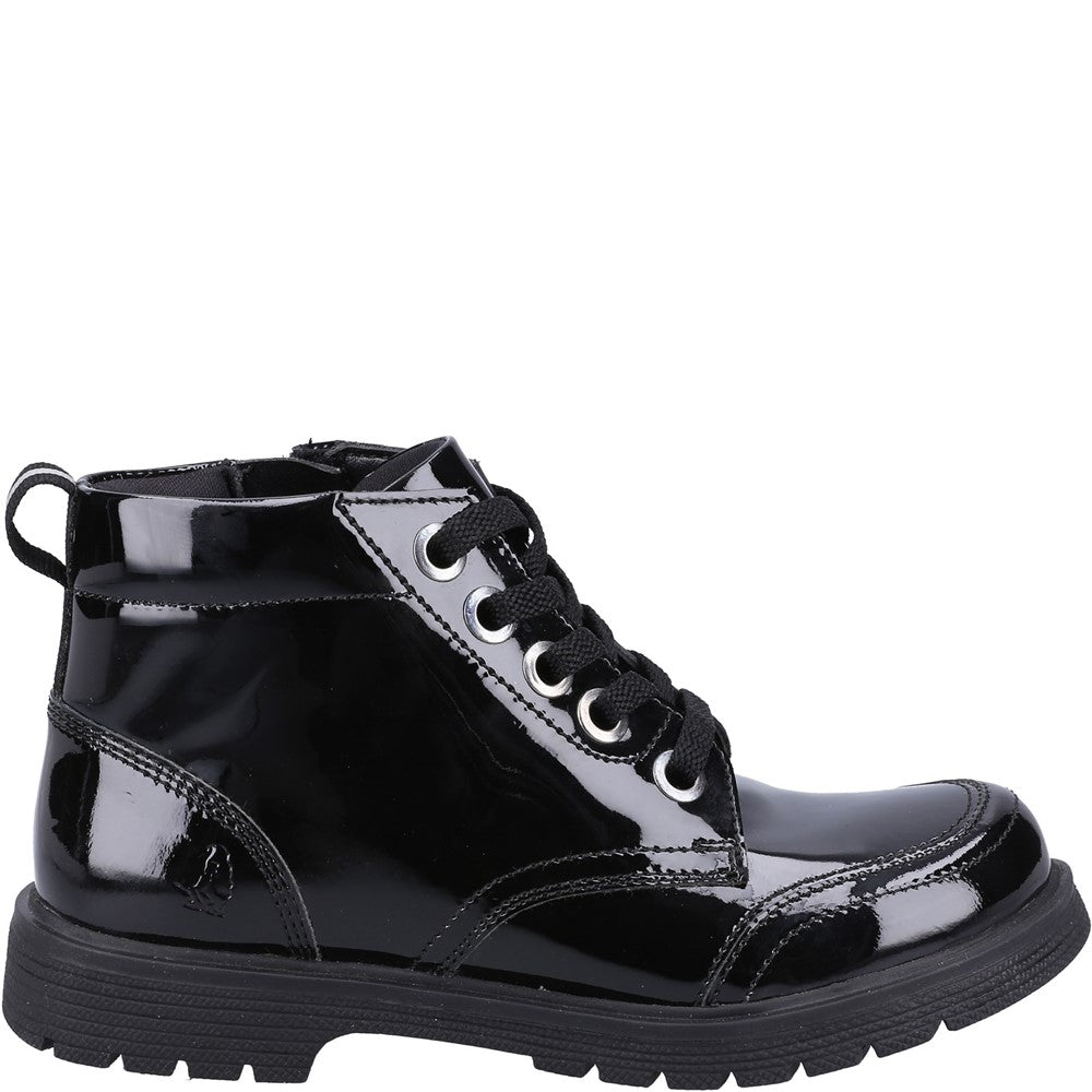 Hush Puppies Jolie Patent Junior School Boots
