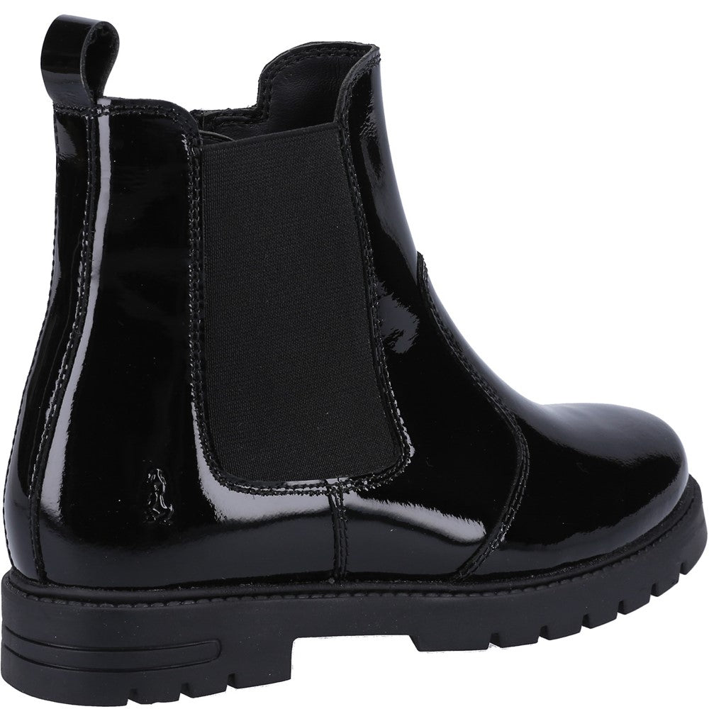Hush Puppies Laura Patent Junior School Boots
