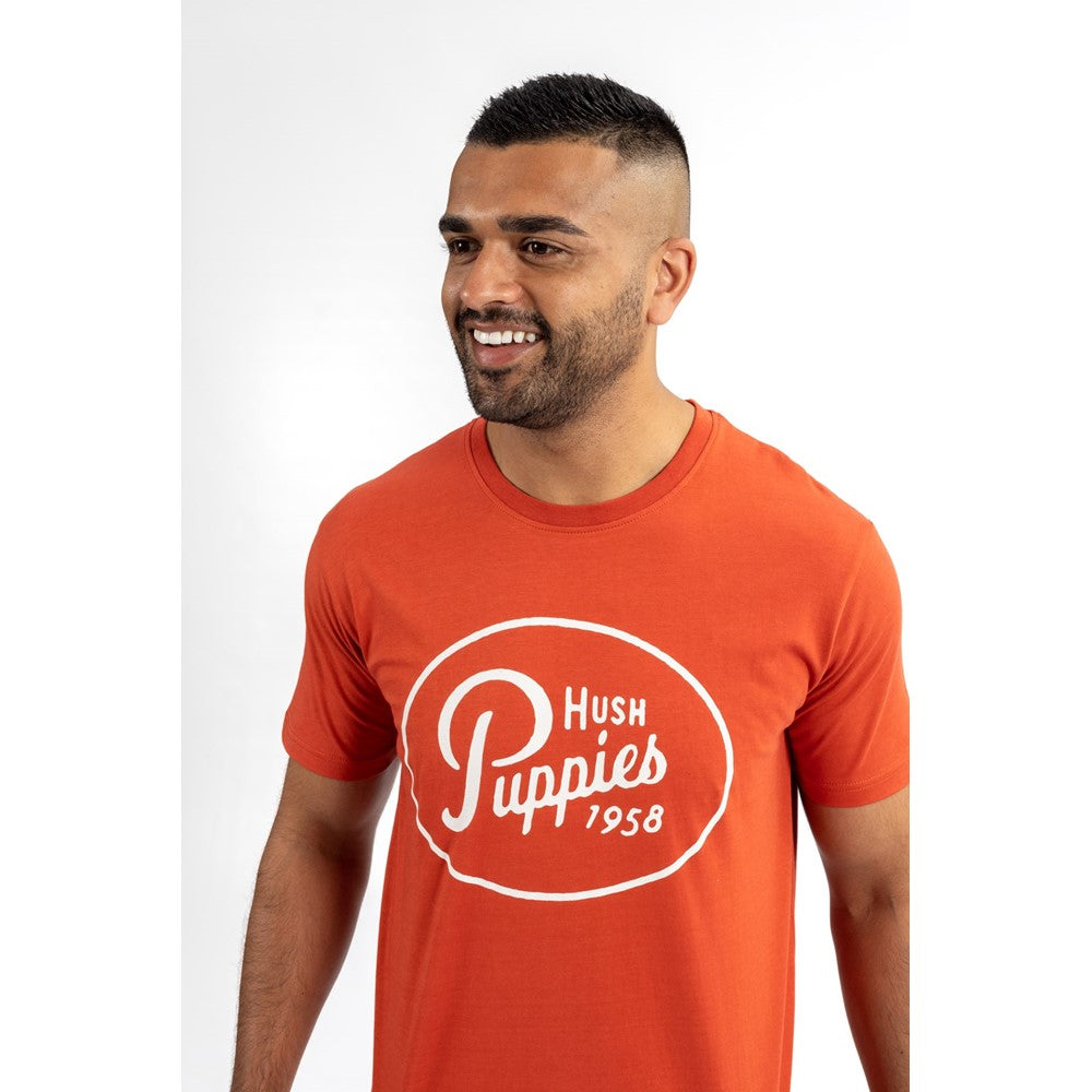 Hush Puppies Mens Retro Script Tee
