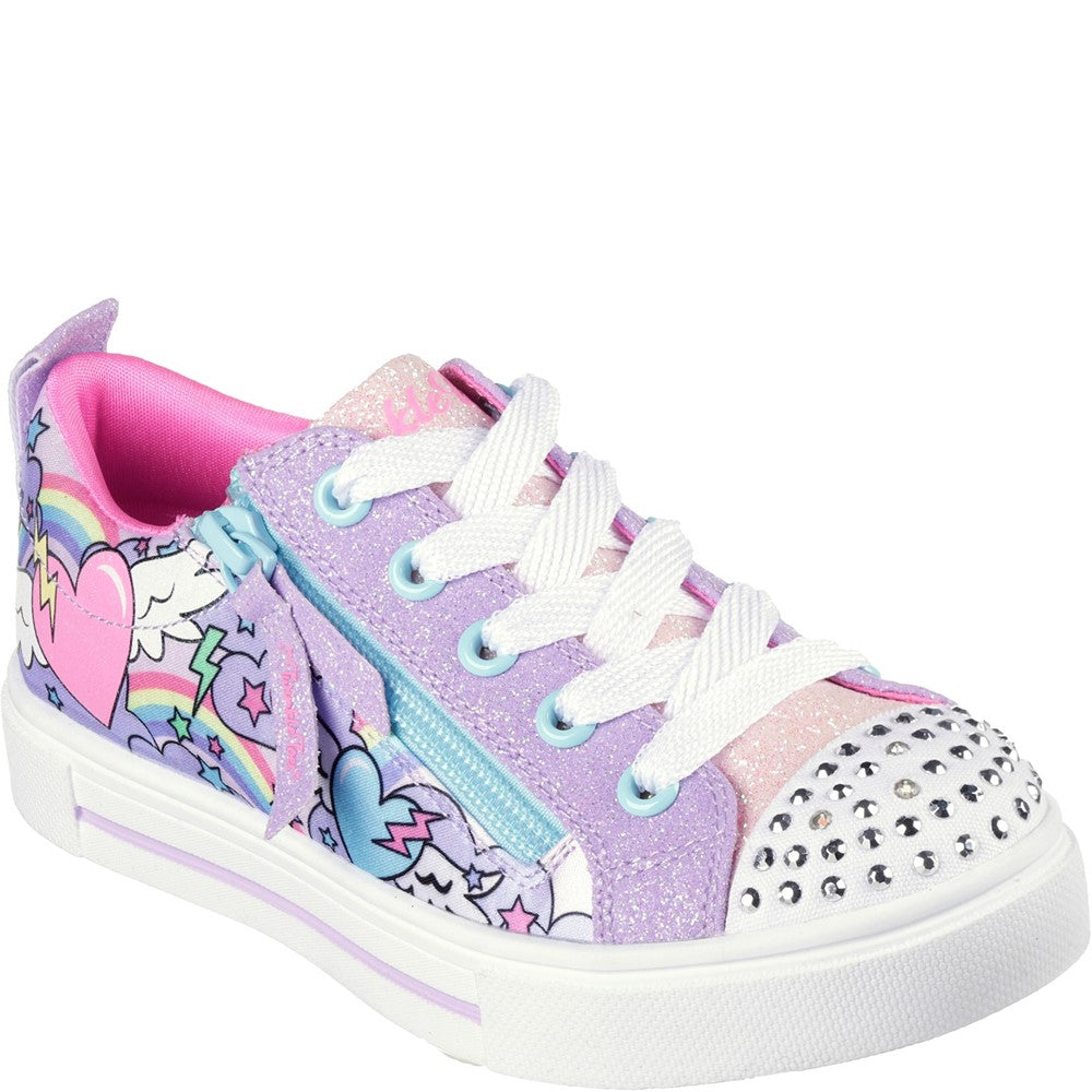 Skechers Twinkle Sparks Flying Hearts Trainer