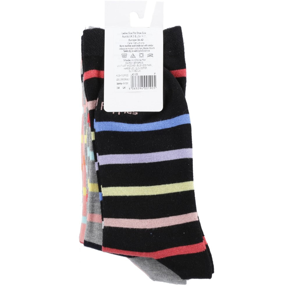 Hush Puppies Stripe 3 pack Socks