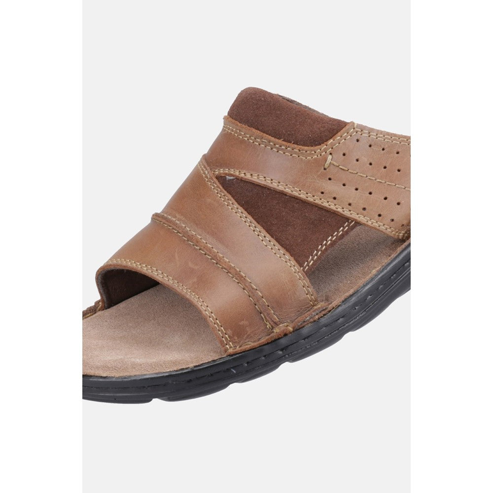 Mens Hush Puppies Archer Mule Sandal Tan - Main Image
