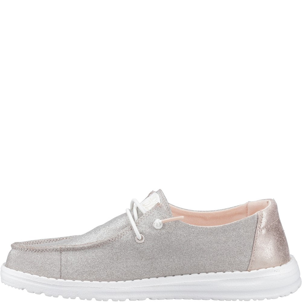 Sparkling Grey Hey Dudes Dude Wendy Stretch Sparkling White Gray