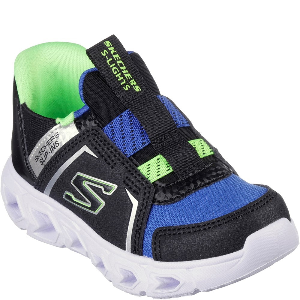 Boys Skechers Hypno-Flash 2.0 - Vexlux Trainers Black – Brantano