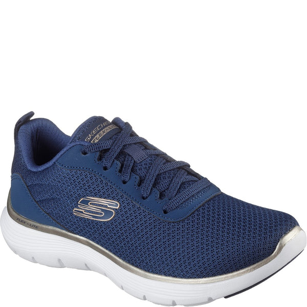 Womens Skechers Flex Appeal Uptake Trainers Navy – Brantano