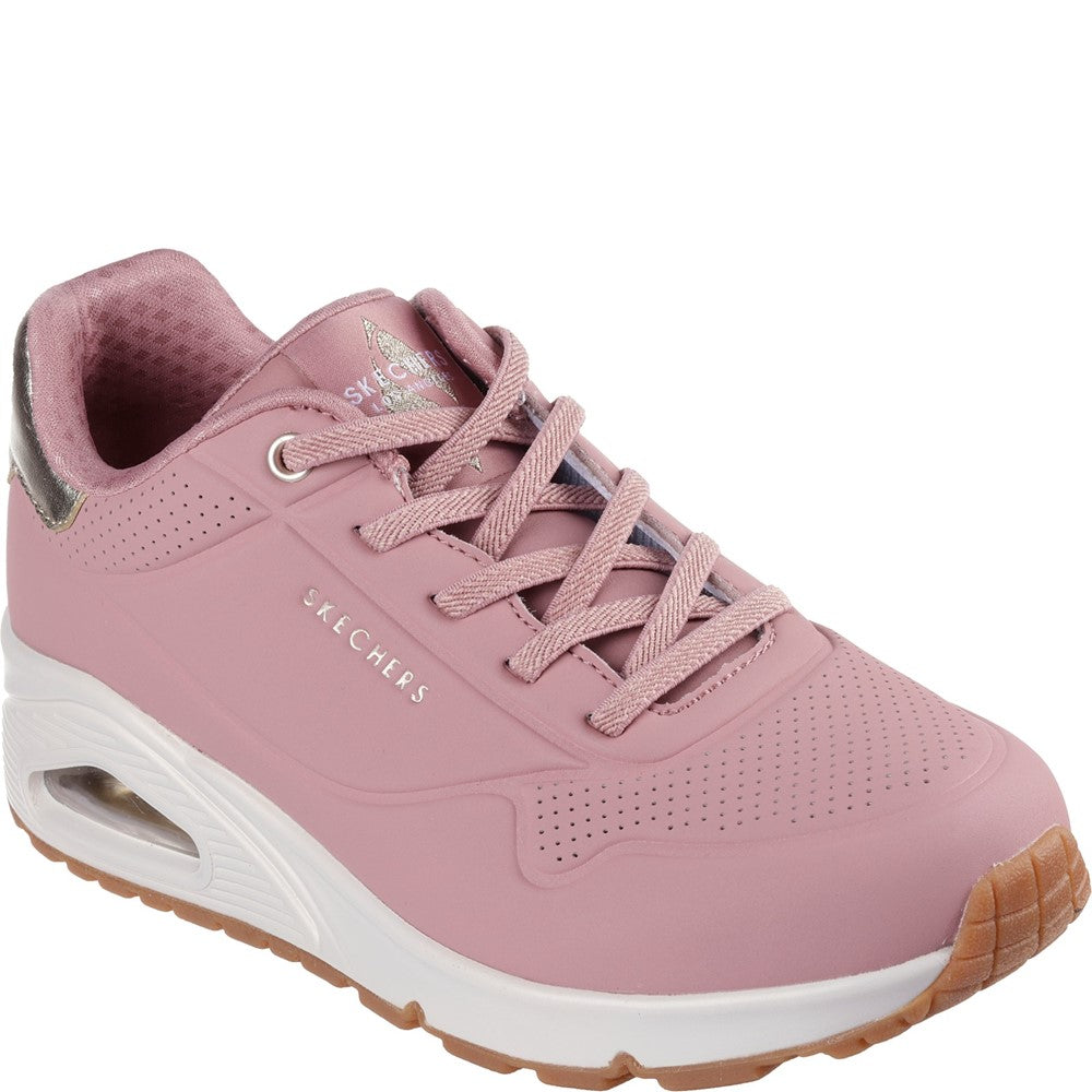 Womens Skechers Uno Shimmer Away Trainer Rose - Main Image