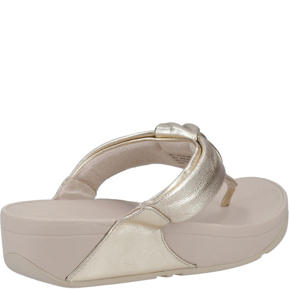 Womens Fitflop Lulu Padded Knot Toe Post Sandals Gold – Brantano