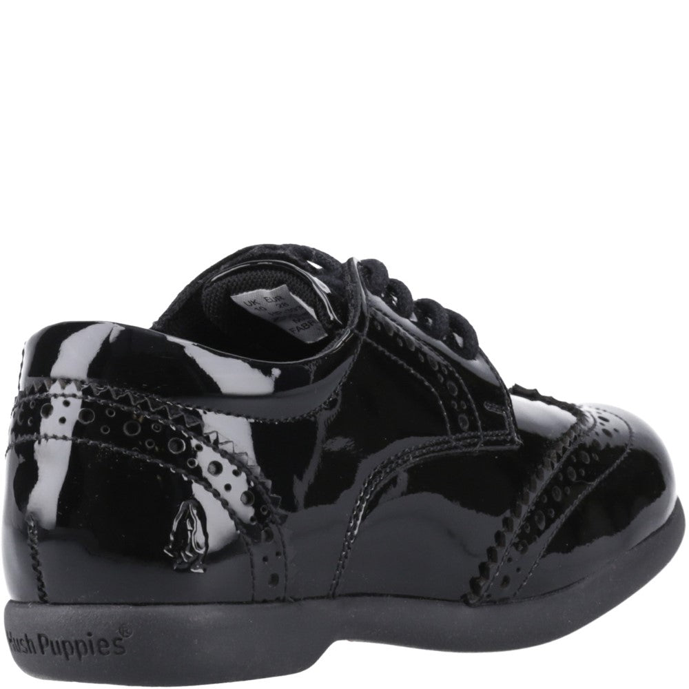 Hush Puppies Bridget Patent Junior School Shoes