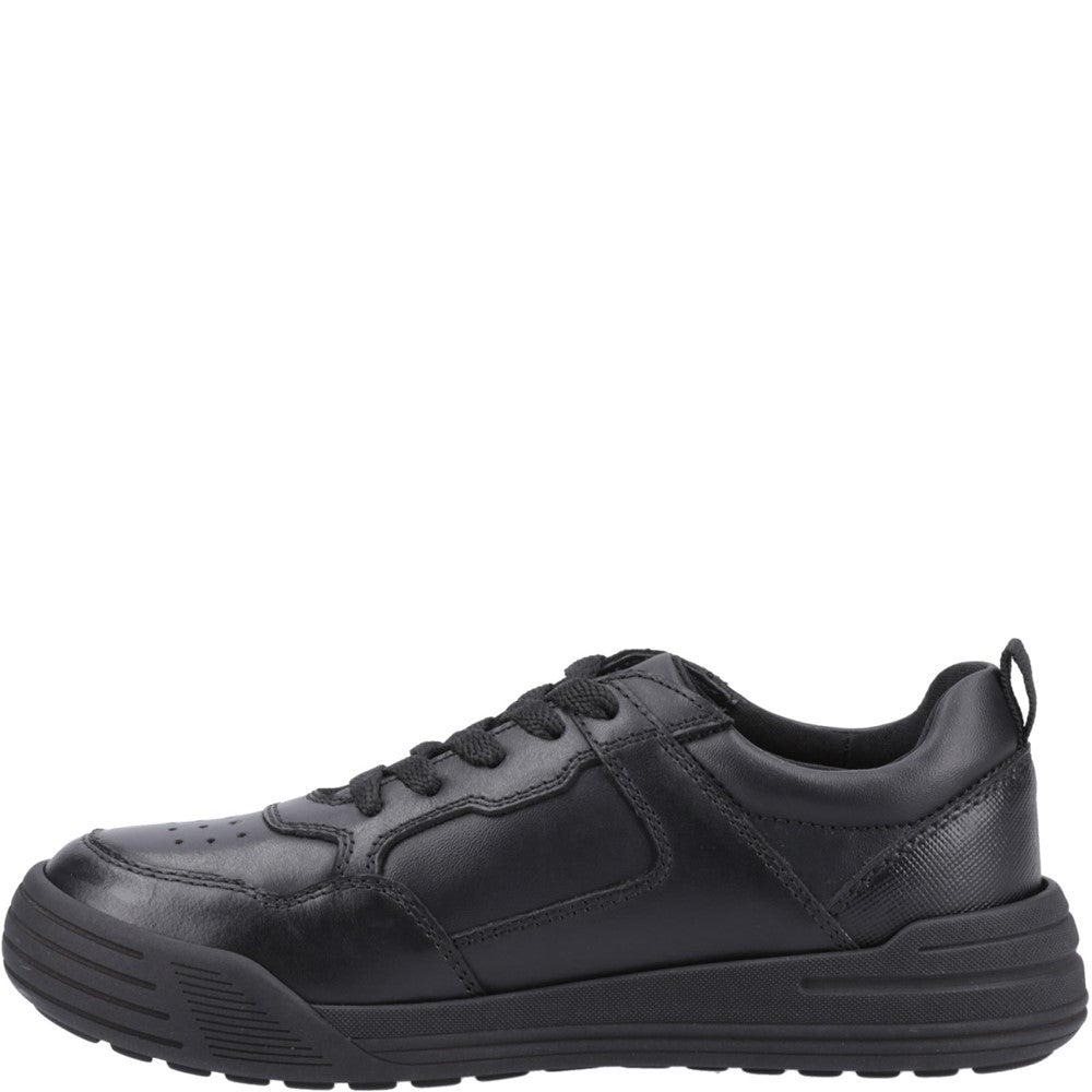 Boys Hush Puppies Shane Senior Shoe Black Brantano