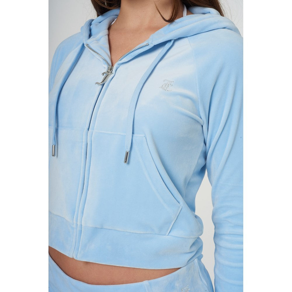 Juicy Couture Classic Velour Hoodie With Juicy  Logo
