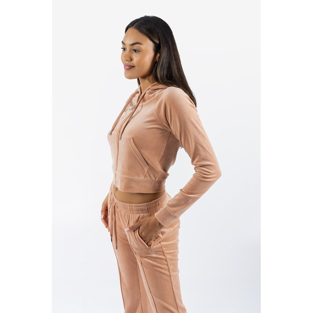 Juicy Couture Classic Velour Hoodie With Juicy  Logo