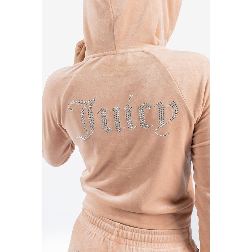 Juicy Couture Classic Velour Hoodie With Juicy  Logo