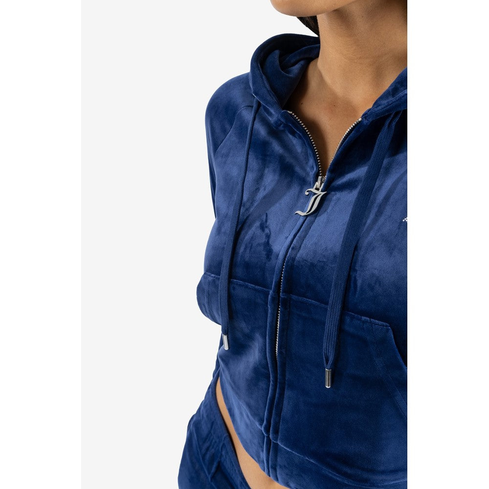 Juicy Couture Classic Velour Hoodie With Juicy  Logo
