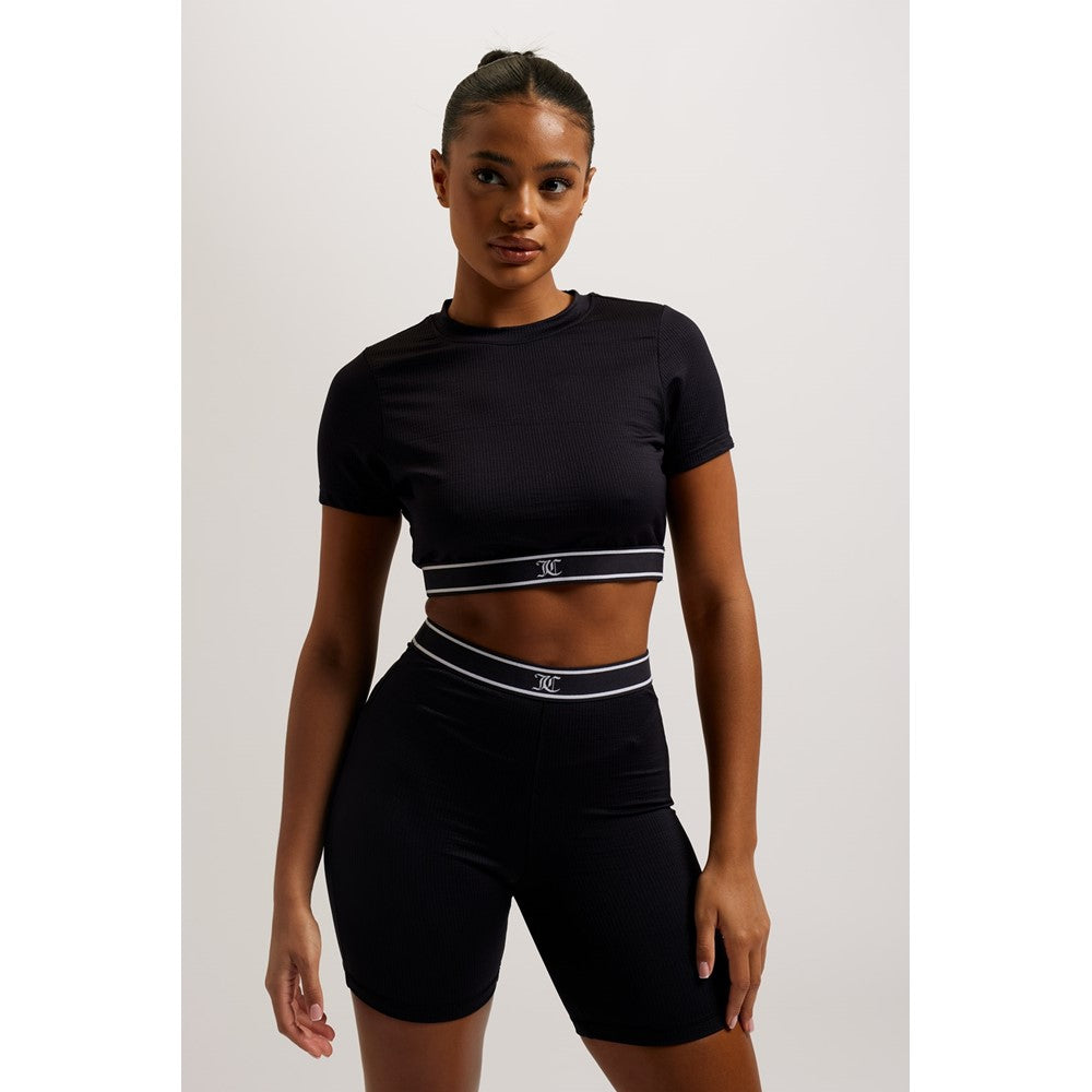 Juicy Couture Rayon Rib Short Sleeve Top