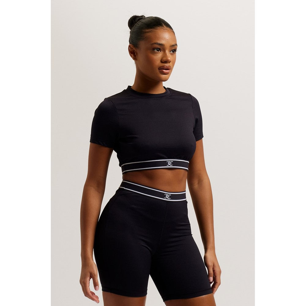 Juicy Couture Rayon Rib Short Sleeve Top