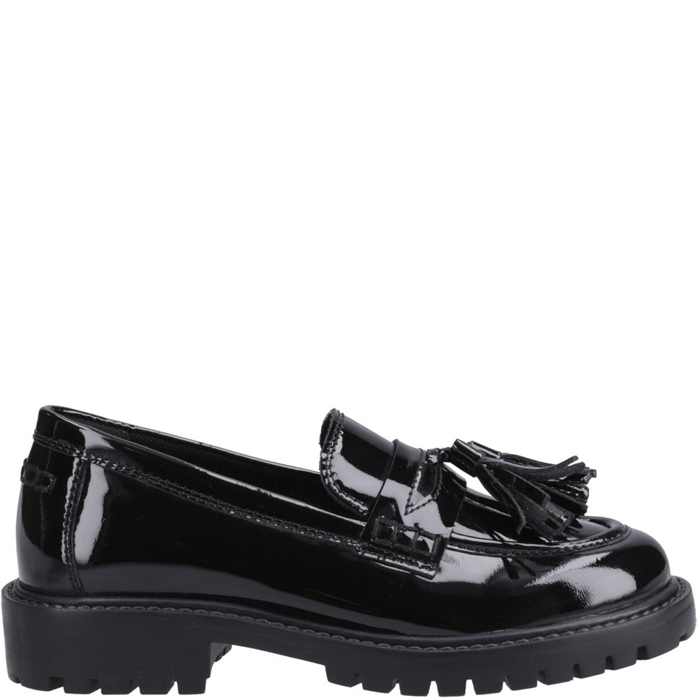 Hush Puppies Abigail Patent XL Senior School Shoes