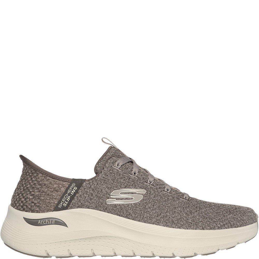 Mens Skechers Arch Fit Look Ahead Shoe Taupe – Brantano