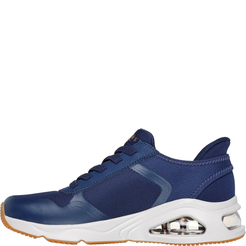 Womens Skechers Tres-Air Uno Easy Steppers Trainers Navy – Brantano