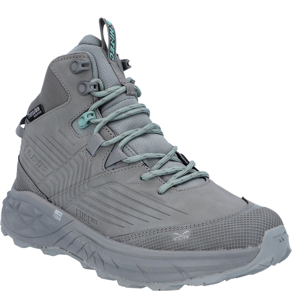 Womens Hi-Tec Fuse Trek Mid Hiking Boots Grey – Brantano