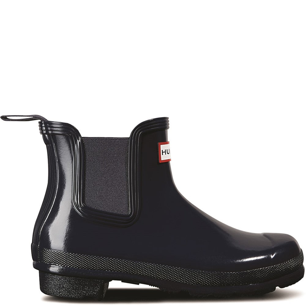 Womens Hunter Womens Original Chelsea Gloss Boot Navy – Brantano