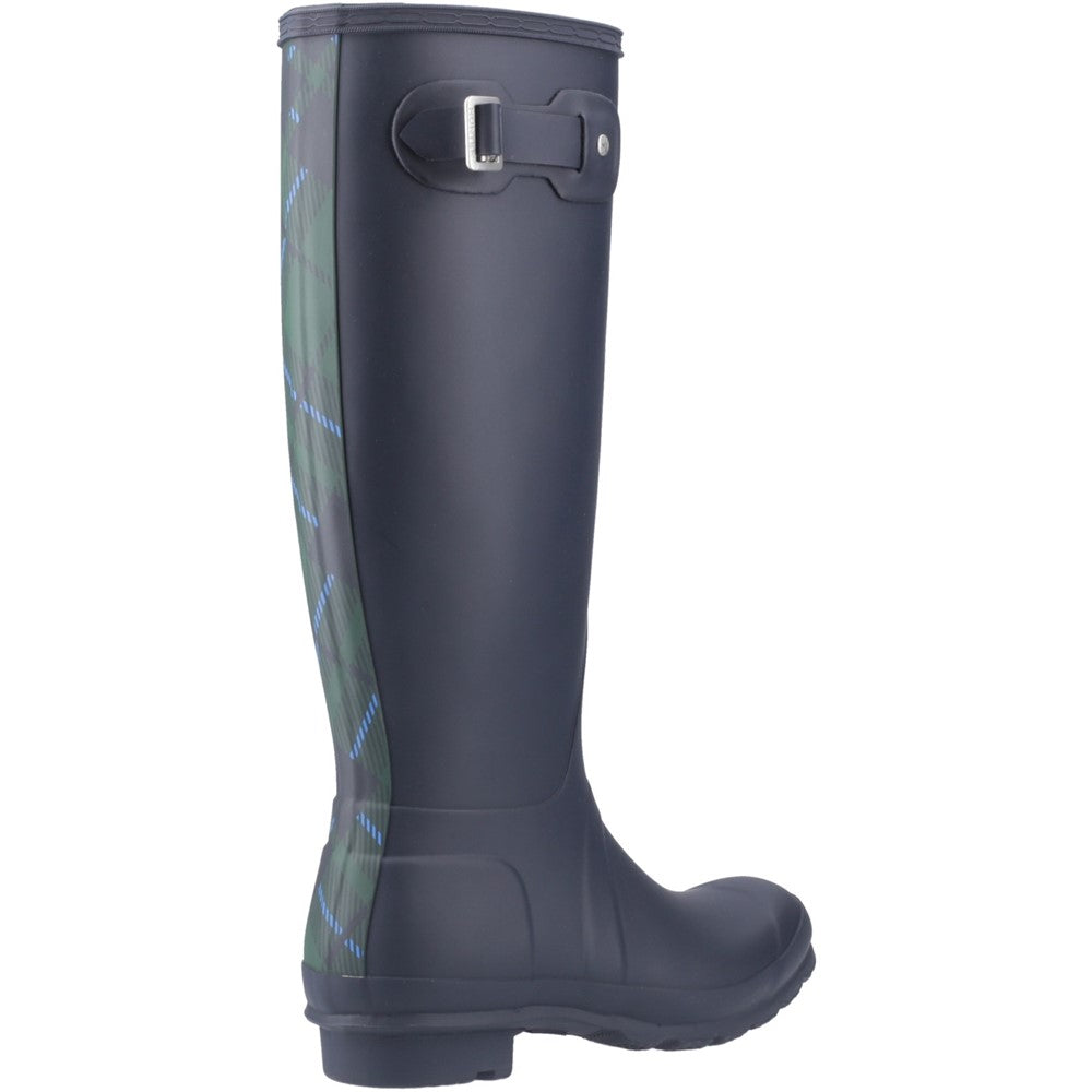 Hunter Original Tall Tartan Back Strap Wellington