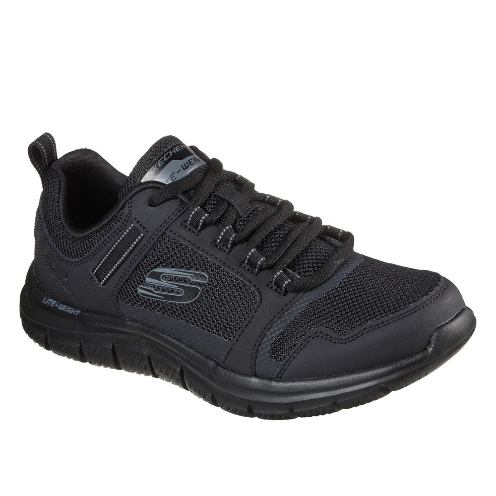 Mens Skechers Track Knockhill Shoes Black
