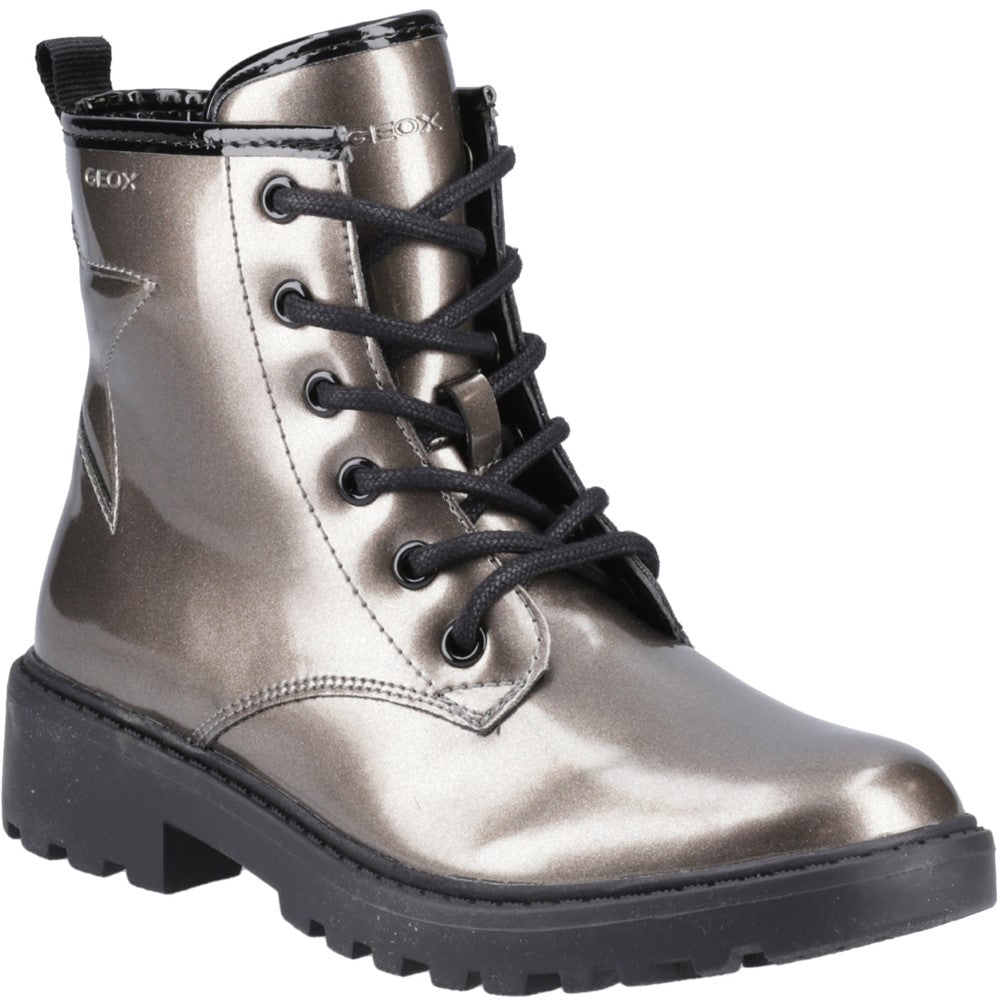 Geox Schnürstiefel »J CASEY GIRL«, Bikerboots, Festtagsschuh mit Geox Schnürstiefel »J CASEY GIRL«, Bikerboots, Festtagsschuh mit