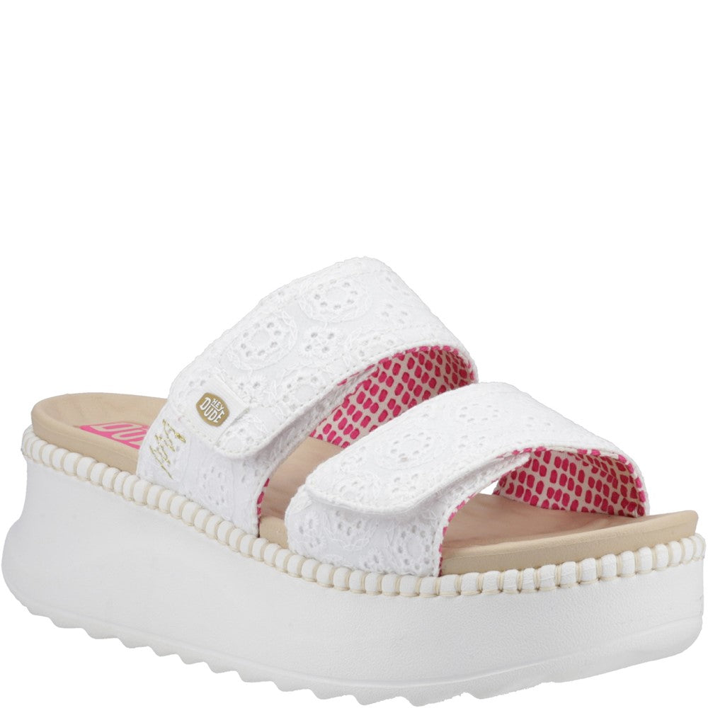 HEYDUDE Delray Slide Eyelet Sandal