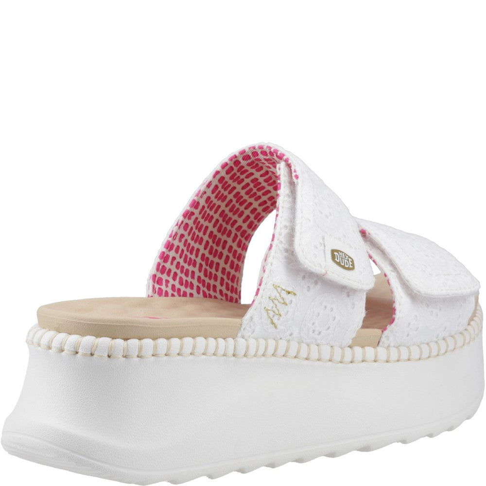 HEYDUDE Delray Slide Eyelet Sandal