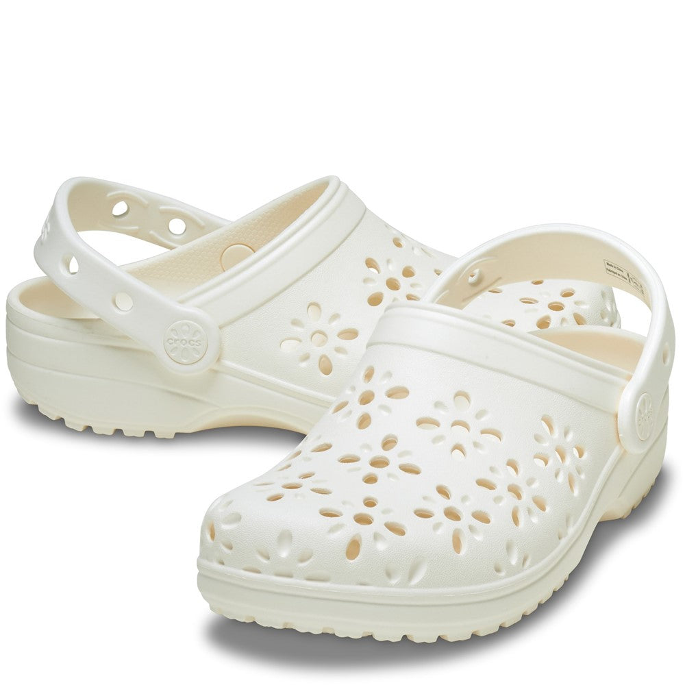 Crocs Toddler Classic Floral Cut Out Clog