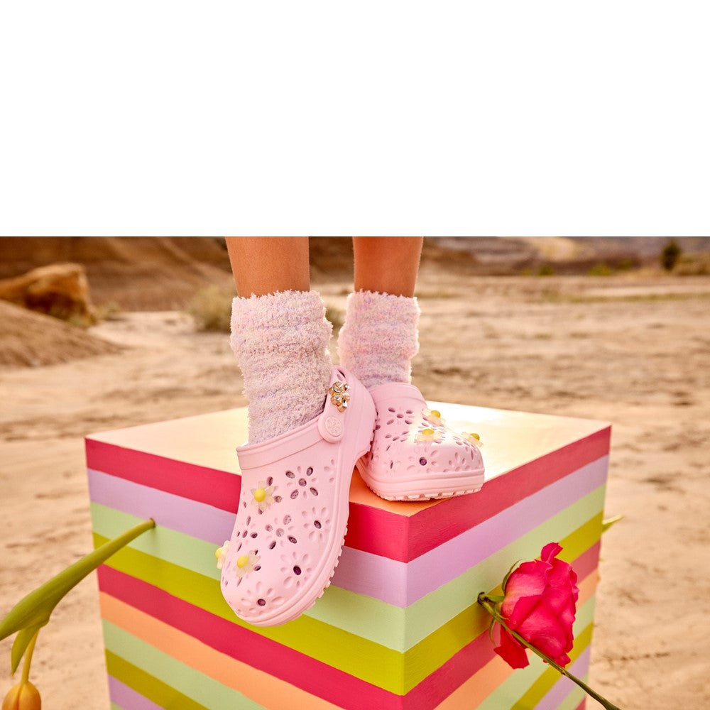 Crocs Kids Floral Print Crocs Kids' Fruit Clogs (4 Small 10 Small)