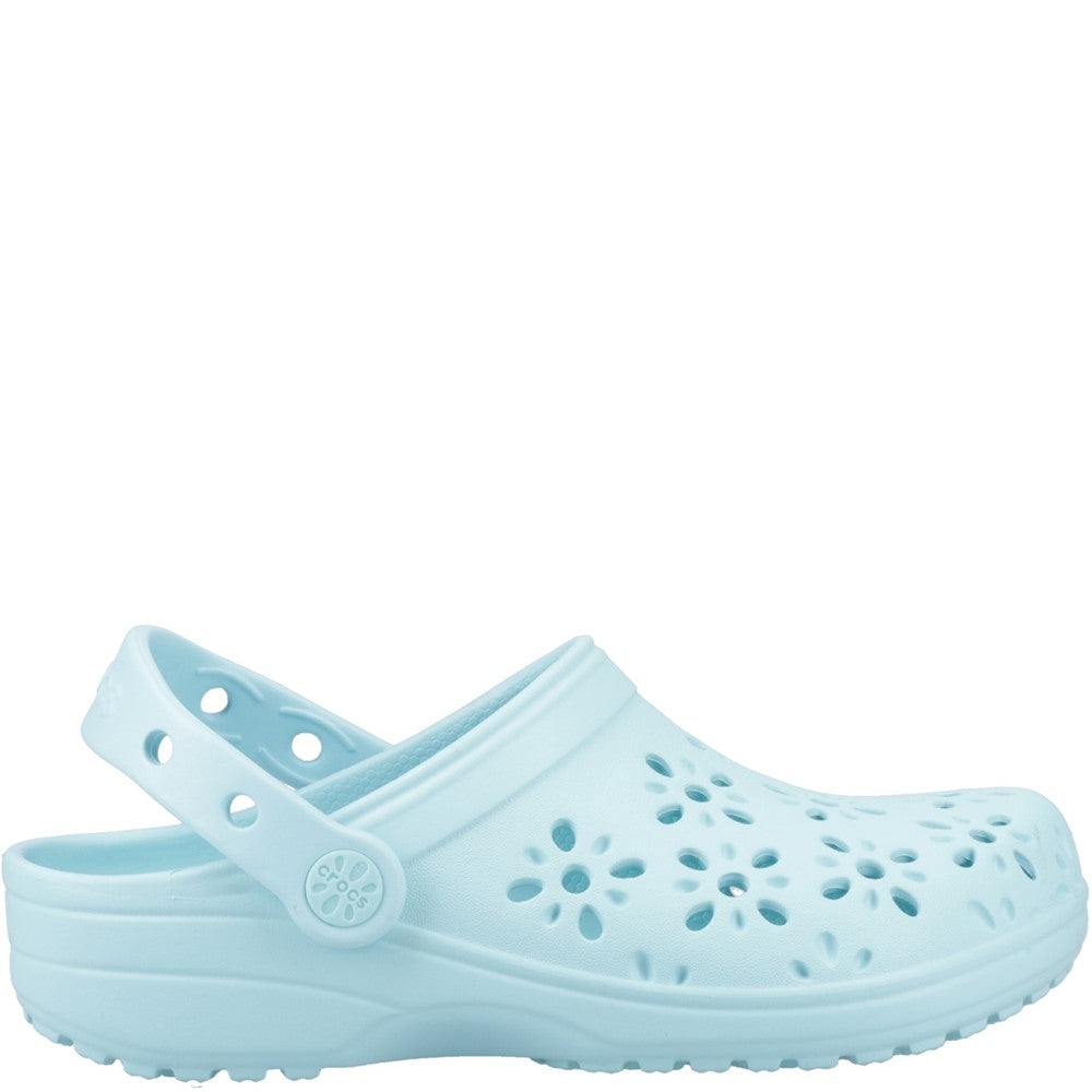 Crocs Kids Classic Floral Cut Out Clog