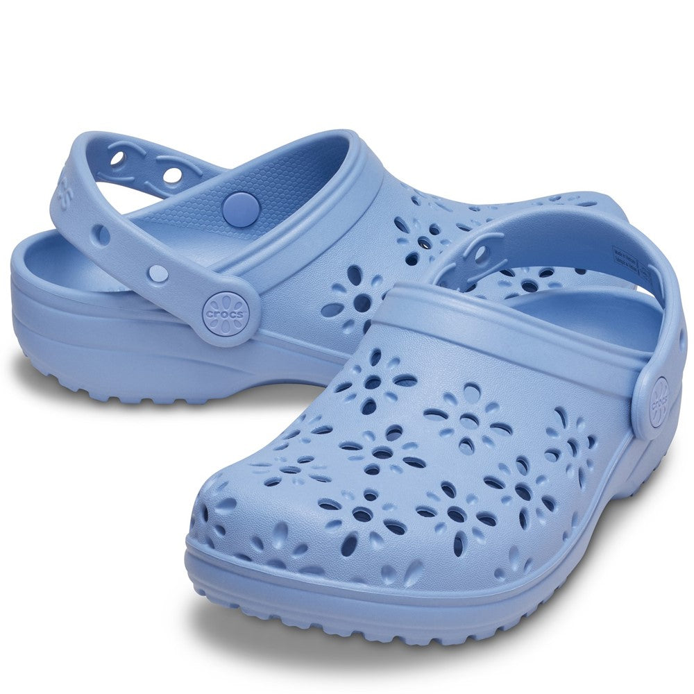 Crocs Kids Classic Floral Cut Out Clog
