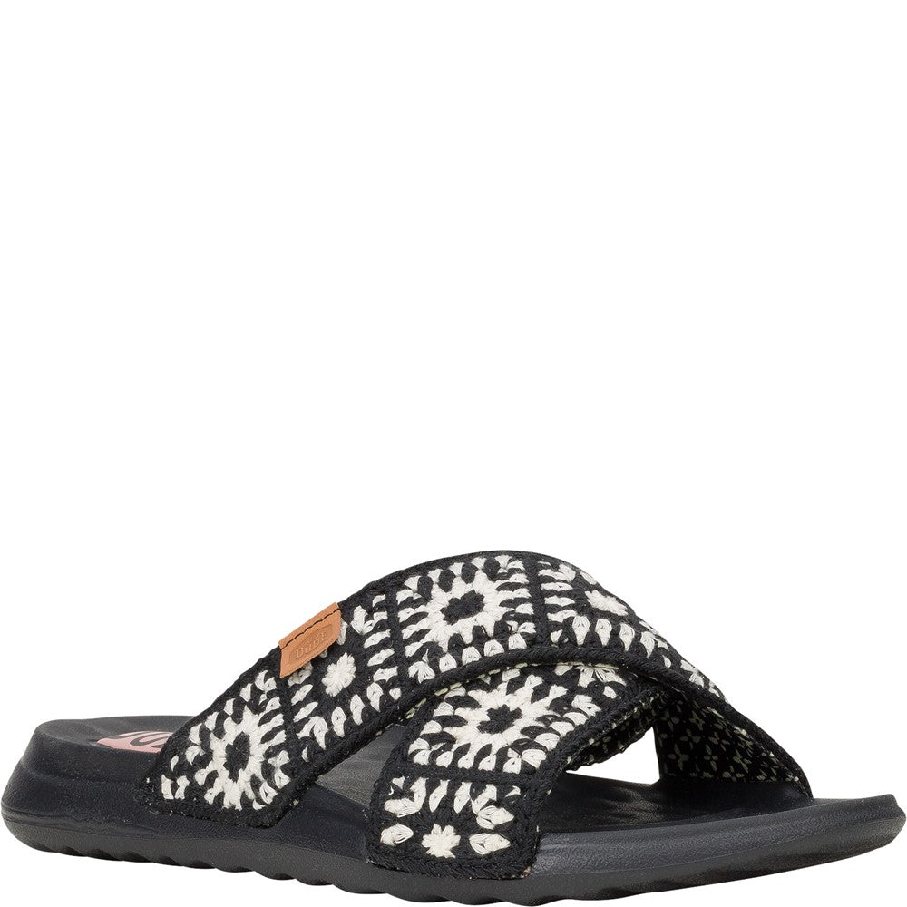 HEYDUDE Christi Slide Cottage Crochet Mule