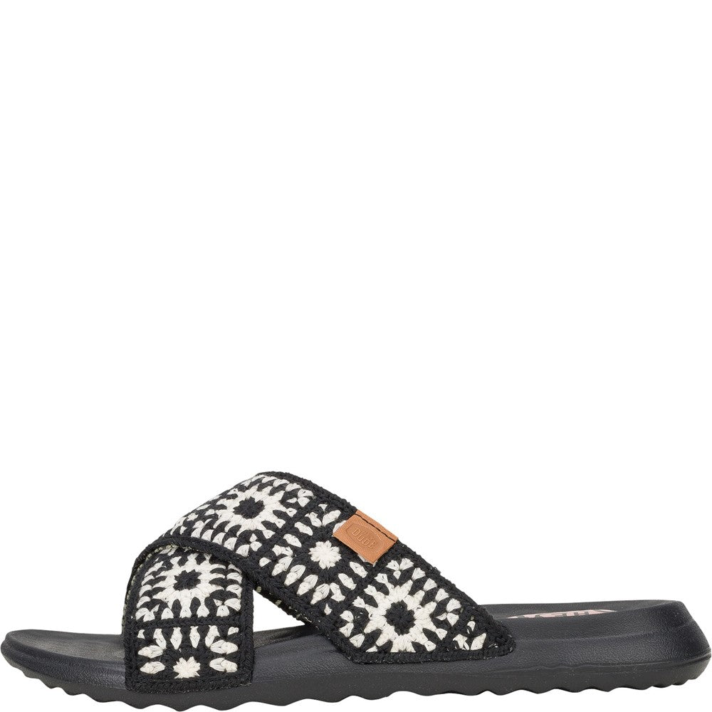 HEYDUDE Christi Slide Cottage Crochet Mule