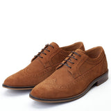 Base London Twain Suede Brogue Shoes
