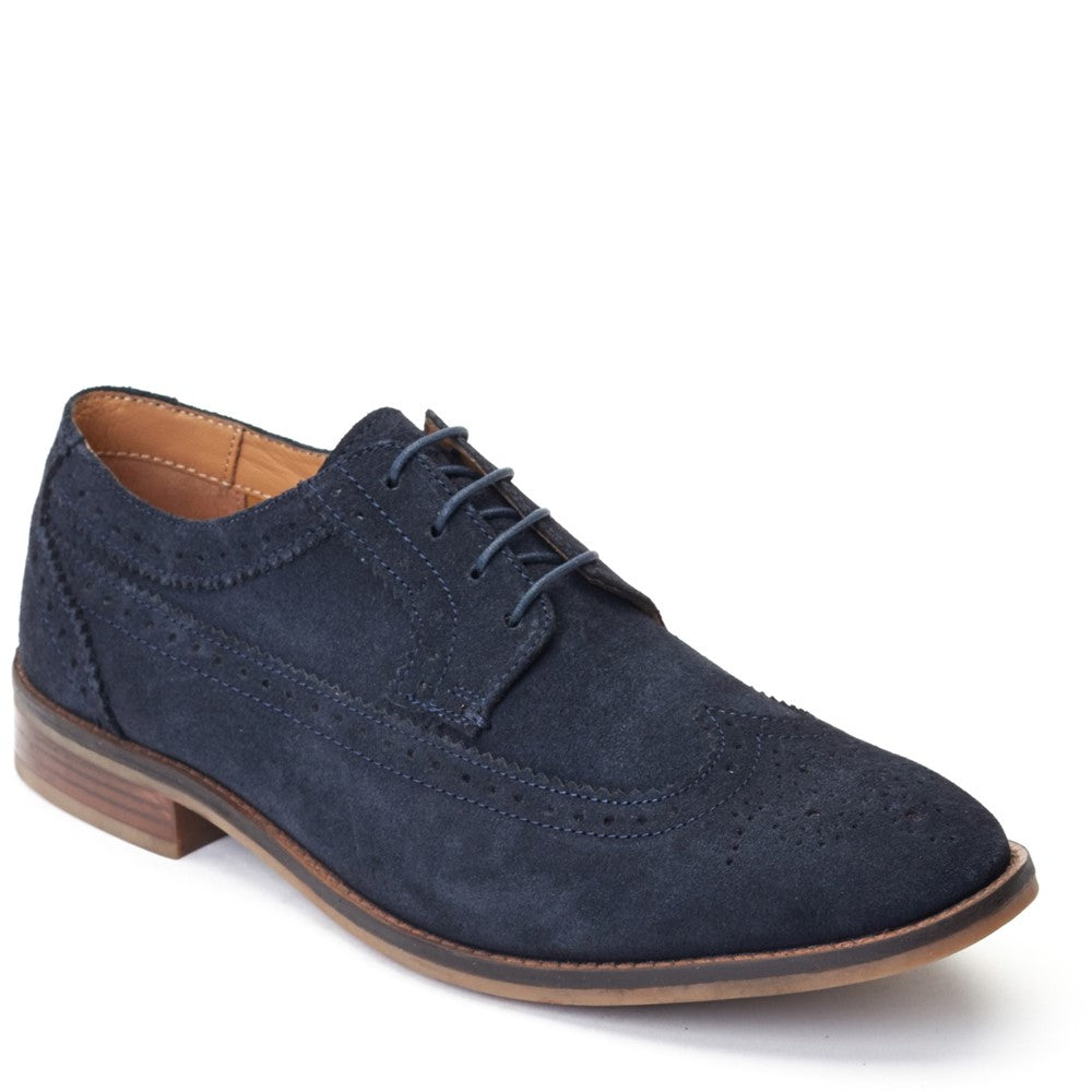 Base London Twain Suede Brogue Shoes
