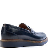 Base London Sid Washed Leather Penny Loafers