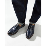 Base London Sid Washed Leather Penny Loafers