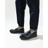 Base London Sid Washed Leather Penny Loafers