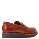 Base London Sid Washed Leather Penny Loafers