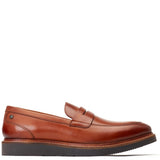 Base London Sid Washed Leather Penny Loafers