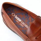 Base London Sid Washed Leather Penny Loafers