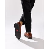Base London Sid Washed Leather Penny Loafers