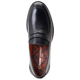 Base London Sid Embossed Leather Penny Loafers